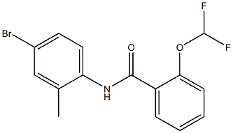 N-(4-bromo-2-methylphenyl)-2-(difluoromethoxy)benzamide Struktur