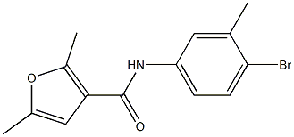 N-(4-bromo-3-methylphenyl)-2,5-dimethyl-3-furamide Struktur