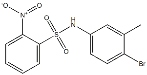 N-(4-bromo-3-methylphenyl)-2-nitrobenzene-1-sulfonamide Struktur