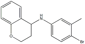 N-(4-bromo-3-methylphenyl)-3,4-dihydro-2H-1-benzopyran-4-amine Struktur