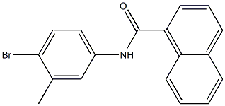 N-(4-bromo-3-methylphenyl)naphthalene-1-carboxamide Struktur