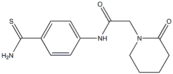 N-(4-carbamothioylphenyl)-2-(2-oxopiperidin-1-yl)acetamide Struktur