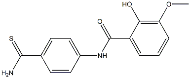 N-(4-carbamothioylphenyl)-2-hydroxy-3-methoxybenzamide Struktur