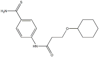 N-(4-carbamothioylphenyl)-3-(cyclohexyloxy)propanamide Struktur