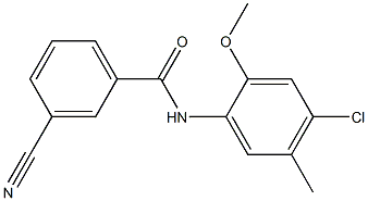 N-(4-chloro-2-methoxy-5-methylphenyl)-3-cyanobenzamide Struktur