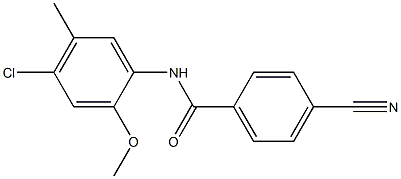 N-(4-chloro-2-methoxy-5-methylphenyl)-4-cyanobenzamide Struktur