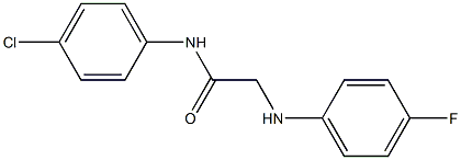 N-(4-chlorophenyl)-2-[(4-fluorophenyl)amino]acetamide Struktur