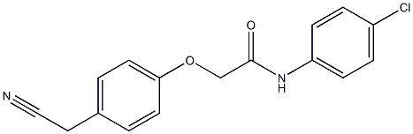 N-(4-chlorophenyl)-2-[4-(cyanomethyl)phenoxy]acetamide Struktur