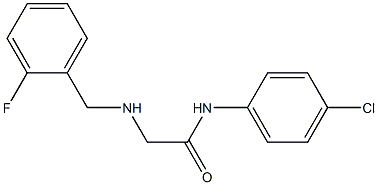 N-(4-chlorophenyl)-2-{[(2-fluorophenyl)methyl]amino}acetamide Struktur