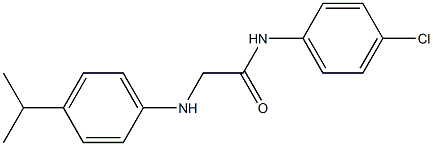 N-(4-chlorophenyl)-2-{[4-(propan-2-yl)phenyl]amino}acetamide Struktur