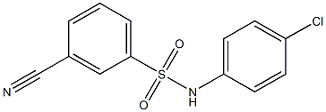 N-(4-chlorophenyl)-3-cyanobenzenesulfonamide Struktur