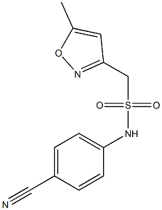 N-(4-cyanophenyl)-1-(5-methyl-1,2-oxazol-3-yl)methanesulfonamide Struktur