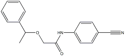 N-(4-cyanophenyl)-2-(1-phenylethoxy)acetamide Struktur