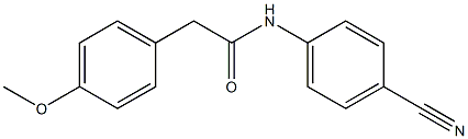 N-(4-cyanophenyl)-2-(4-methoxyphenyl)acetamide Struktur