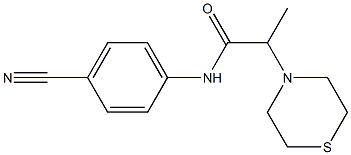 N-(4-cyanophenyl)-2-(thiomorpholin-4-yl)propanamide Struktur