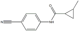 N-(4-cyanophenyl)-2-methylcyclopropanecarboxamide Struktur