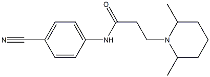 N-(4-cyanophenyl)-3-(2,6-dimethylpiperidin-1-yl)propanamide Struktur