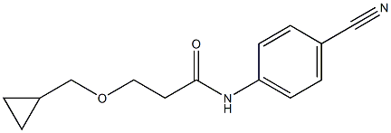 N-(4-cyanophenyl)-3-(cyclopropylmethoxy)propanamide Struktur