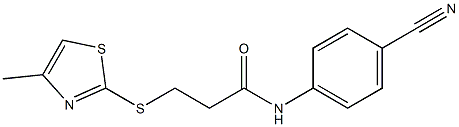 N-(4-cyanophenyl)-3-[(4-methyl-1,3-thiazol-2-yl)sulfanyl]propanamide Struktur