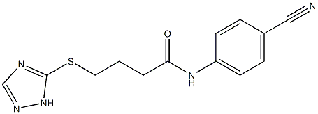 N-(4-cyanophenyl)-4-(1H-1,2,4-triazol-5-ylsulfanyl)butanamide Struktur