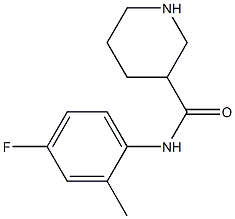 N-(4-fluoro-2-methylphenyl)piperidine-3-carboxamide Struktur