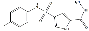 N-(4-fluorophenyl)-5-(hydrazinocarbonyl)-1H-pyrrole-3-sulfonamide Struktur