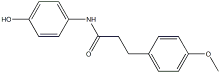 N-(4-hydroxyphenyl)-3-(4-methoxyphenyl)propanamide Struktur