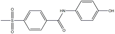 N-(4-hydroxyphenyl)-4-methanesulfonylbenzamide Struktur