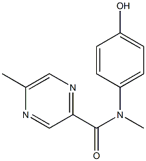 N-(4-hydroxyphenyl)-N,5-dimethylpyrazine-2-carboxamide Struktur