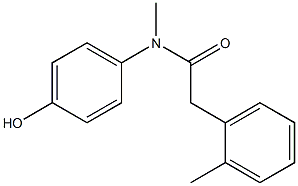 N-(4-hydroxyphenyl)-N-methyl-2-(2-methylphenyl)acetamide Struktur