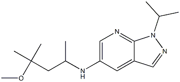 N-(4-methoxy-4-methylpentan-2-yl)-1-(propan-2-yl)-1H-pyrazolo[3,4-b]pyridin-5-amine Struktur