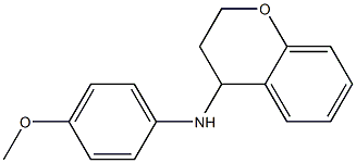 N-(4-methoxyphenyl)-3,4-dihydro-2H-1-benzopyran-4-amine Struktur