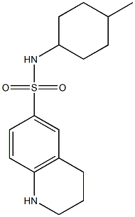 N-(4-methylcyclohexyl)-1,2,3,4-tetrahydroquinoline-6-sulfonamide Struktur