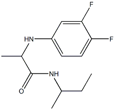 N-(butan-2-yl)-2-[(3,4-difluorophenyl)amino]propanamide Struktur