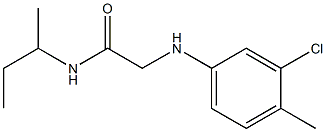 N-(butan-2-yl)-2-[(3-chloro-4-methylphenyl)amino]acetamide Struktur