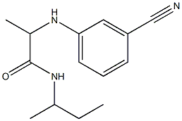 N-(butan-2-yl)-2-[(3-cyanophenyl)amino]propanamide Struktur