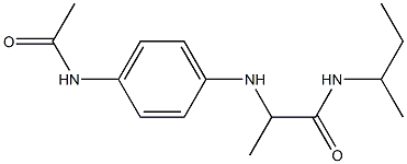 N-(butan-2-yl)-2-[(4-acetamidophenyl)amino]propanamide Struktur