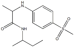 N-(butan-2-yl)-2-[(4-methanesulfonylphenyl)amino]propanamide Struktur