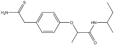 N-(butan-2-yl)-2-[4-(carbamothioylmethyl)phenoxy]propanamide Struktur