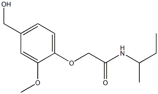 N-(butan-2-yl)-2-[4-(hydroxymethyl)-2-methoxyphenoxy]acetamide Struktur