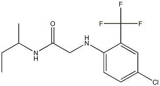 N-(butan-2-yl)-2-{[4-chloro-2-(trifluoromethyl)phenyl]amino}acetamide Struktur