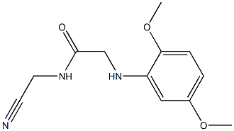 N-(cyanomethyl)-2-[(2,5-dimethoxyphenyl)amino]acetamide Struktur