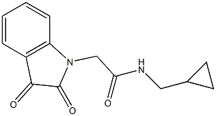 N-(cyclopropylmethyl)-2-(2,3-dioxo-2,3-dihydro-1H-indol-1-yl)acetamide Struktur