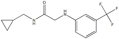 N-(cyclopropylmethyl)-2-{[3-(trifluoromethyl)phenyl]amino}acetamide Struktur