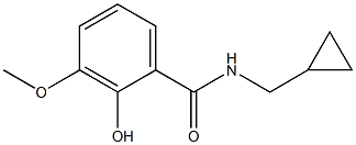 N-(cyclopropylmethyl)-2-hydroxy-3-methoxybenzamide Struktur