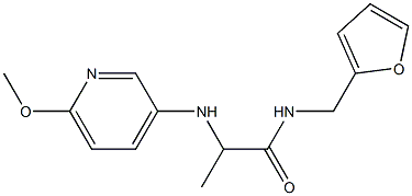 N-(furan-2-ylmethyl)-2-[(6-methoxypyridin-3-yl)amino]propanamide Struktur