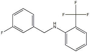 N-[(3-fluorophenyl)methyl]-2-(trifluoromethyl)aniline Struktur