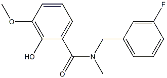 N-[(3-fluorophenyl)methyl]-2-hydroxy-3-methoxy-N-methylbenzamide Struktur