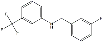 N-[(3-fluorophenyl)methyl]-3-(trifluoromethyl)aniline Struktur