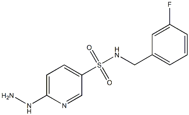 N-[(3-fluorophenyl)methyl]-6-hydrazinylpyridine-3-sulfonamide Struktur